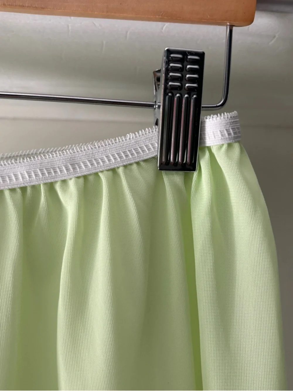 Vintage Pastel Green Lace Trim Half Slip Size XL - Picture 10 of 13